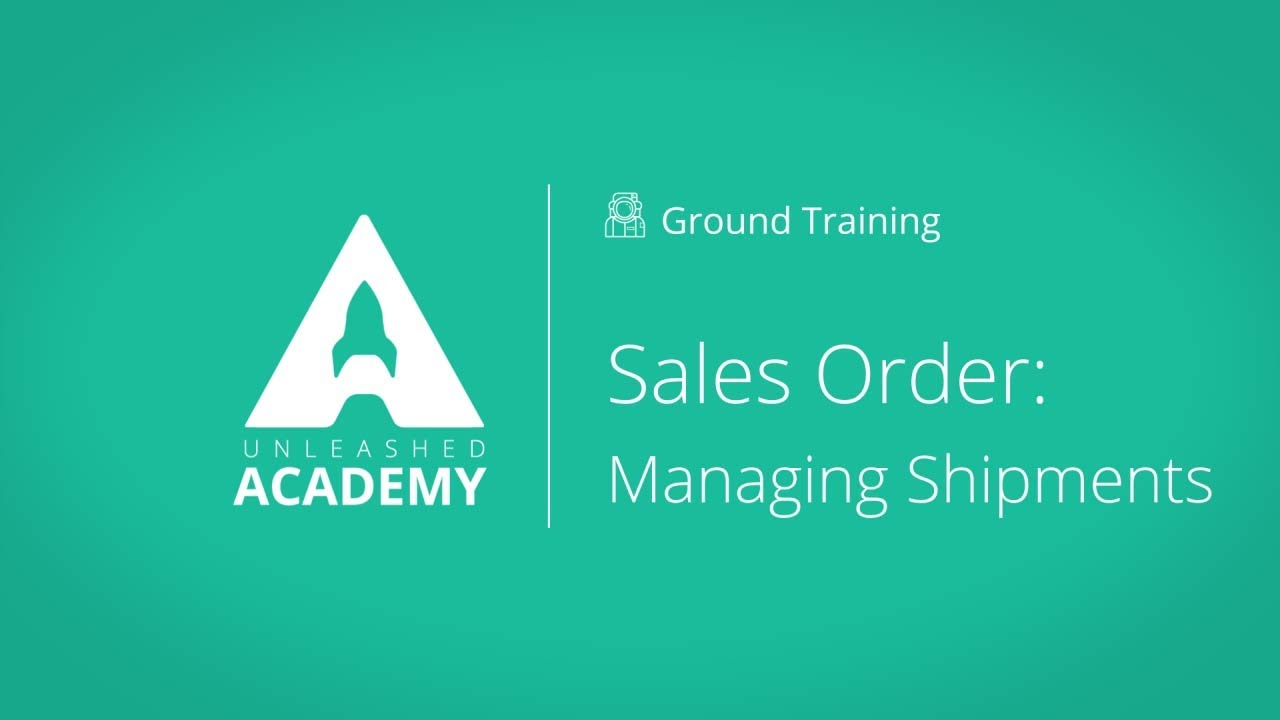 Sales Order: Managing Shipments YouTube thumbnail image