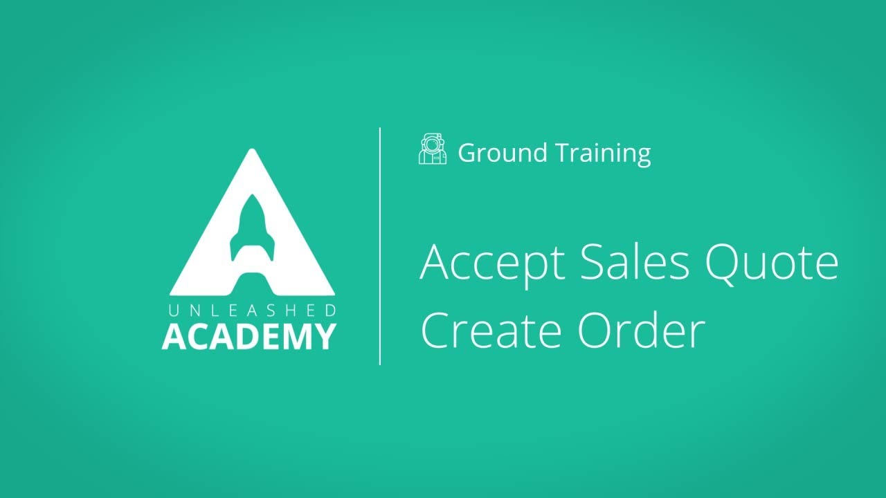 Accept Sales Quote & Create Order YouTube thumbnail image