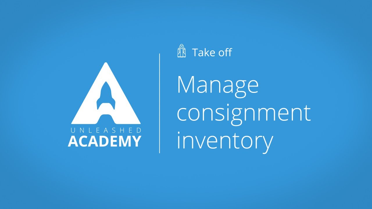 Manage consignment inventory YouTube thumbnail image