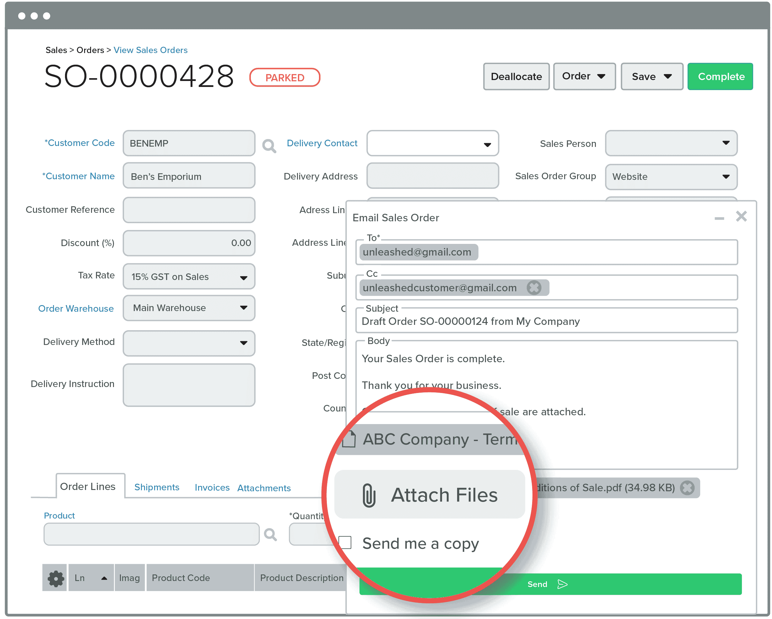 File Library Attach Files to Emails