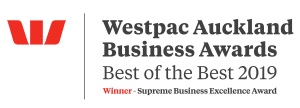 Westpac Auckland Business Awards - BEST OF THE BEST 2019 - Winner - Supreme Business Excellence Award